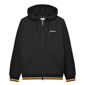 Lambretta Mens AW24 Full Zip Hoodie / Black/Gold